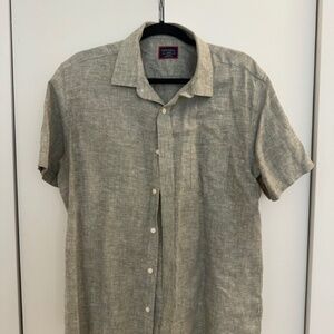 Men's UNTUCKit Button Down Short Sleeve Shirt Green